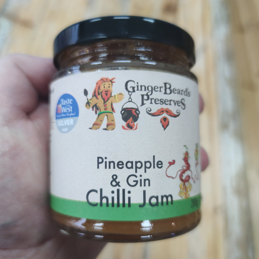 Pineapple & Gin Chilli Jam - Gingerbeard (Ve) (GF) (200ml)