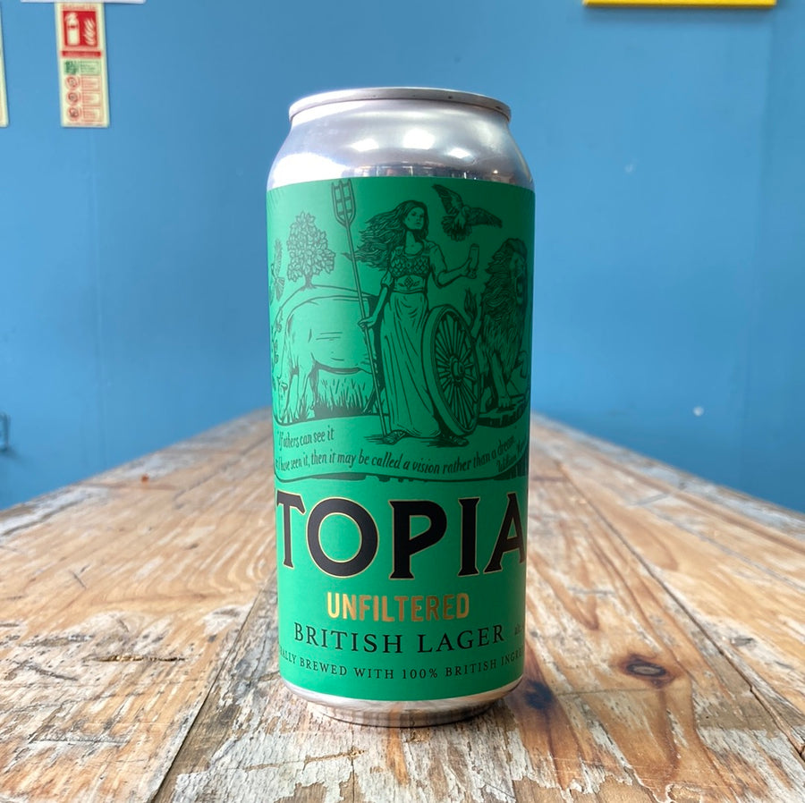 Utopian -  Unfiltered British Lager (440ml Can)